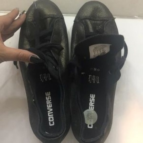 Black/Gold Chuck Taylor Converse - Picture 6 of 7